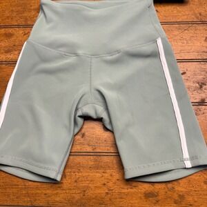 Move Theology MC23878MI Stripe Biker Shorts Ribbed‎ Deluxe Stretch Athletic S